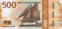 Норвегия 500 крон 2018 Спасательный катер RS14 &quot;Ставангер&quot;  UNC / коллекционная купюра