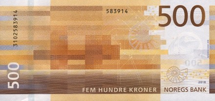 Норвегия 500 крон 2018 Спасательный катер RS14 &quot;Ставангер&quot; UNC / коллекционная купюра