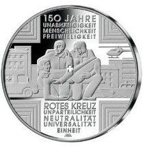 Германия 10 евро 2013 г.  150 лет Красному Кресту  