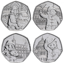 Великобритания набор из 4х монет 2018-2019 Паддингтон