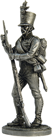 Солдатик Фузилёр 4-го пехотного (немецкого) полка Хох унд Дойчмейстер. Австрия, 1809-14 гг. (75мм)   