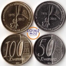 Ангола Набор из 2 монет 2015 г  /40 лет независимости/