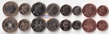Гернси Набор из 8 монет 1992-2011 г.