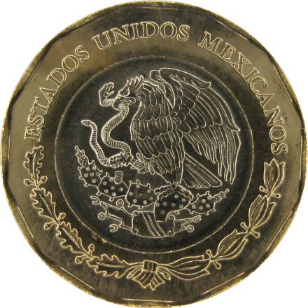 Мексика 20 песо 2016 / 50 лет Плану DN-III-E