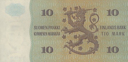 Финляндия. портрет Юхо Кусти Паасикиви  10 марок 1980 г.  UNC 