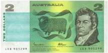 Австралия 2 доллара 1974-1985 Овца, австралийский меринос  UNC / Коллекционная купюра 