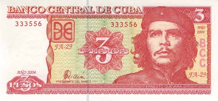 Куба 3 песо 2004 г  Че Гевара   UNC