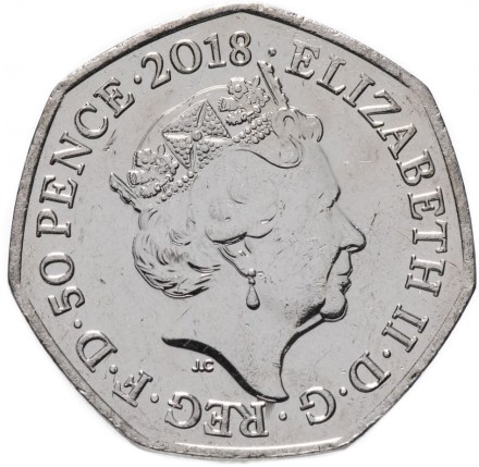 Великобритания 50 пенсов 2018 Паддингтон у Букингемского дворца