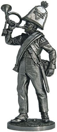 Горнист роты егерей Авангардного батальона. Брауншвейг, 1815 г. (70мм)