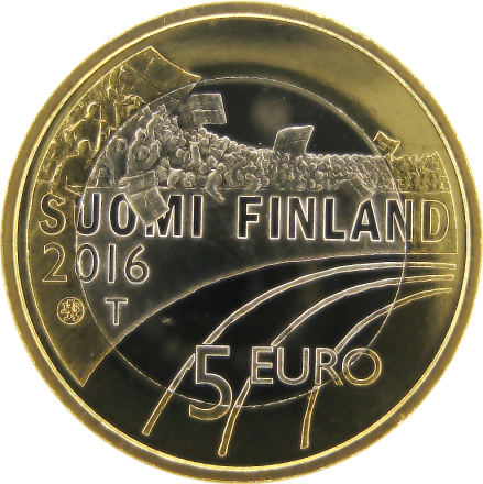Финляндия 5 евро 2016 Легкая атлетика UNC / коллекционная монета