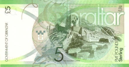 Гибралтар 5 фунтов стерлингов 2011 г Мавританский замок UNC
