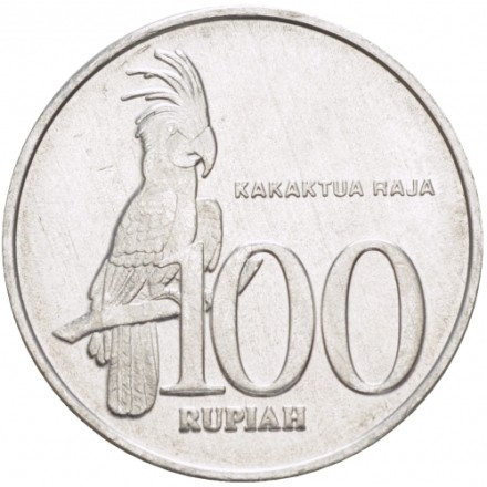 Индонезия 100 рупий 1999 г Пальмовый Какаду