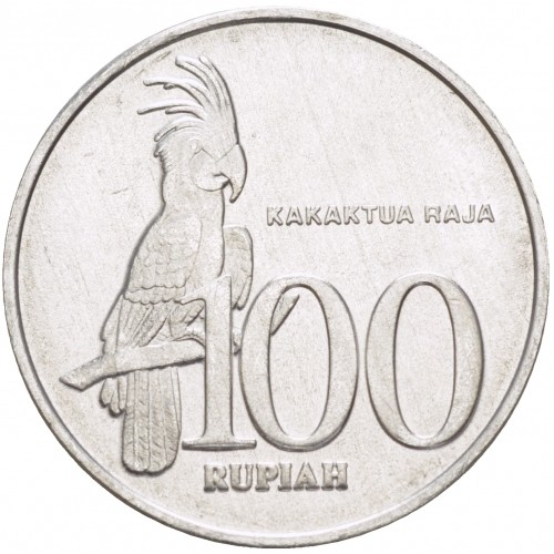 Индонезия 100 рупий 1999 г Пальмовый Какаду