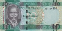 Судан Южный 10 фунтов 2015 г «Африканский буйвол» UNC   Специальная цена!!