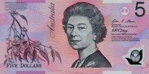 Австралия 5 долларов 2007-2008 г.  Парламент в Канберре UNC пластик 