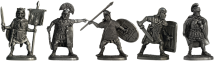 Набор из 5 солдатиков (Древний Рим) 40 мм  Оловянные солдатики
