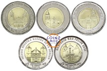 Церкви Панамы Набор из 5 монет (1 бальбоа 2019 г) 
