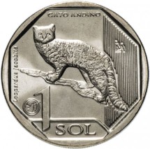 Перу 1 соль 2019   Андская кошка