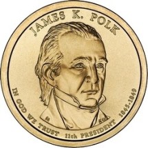 США Джеймс Нокс Полк  1 доллар 2009 г.