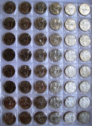 США «штаты и территории» Полный набор квотеров  56 штук монетный двор Р