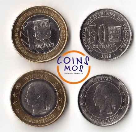 Венесуэла Набор из 2 монет 2018 г. «Симон Боливар» 