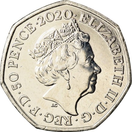 Великобритания 50 пенсов 2020 Брексит (BREXIT)