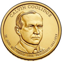 США Калвин Кулидж  1 доллар 2014 г.