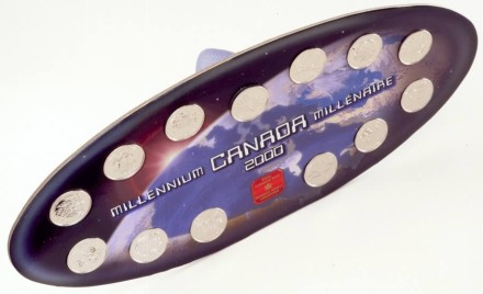 Канада Милленниум 2000 г  Официальный набор монет 25 центов  13 шт в буклете