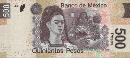 Мексика 500 песо 2012 г Художник Диего Ривера UNC серия V