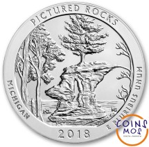 США 25 центов 2018 г.  Национальные озёрные побережья живописных камней   D          