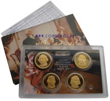 США  Президенты Набор из 4 монет 2007 г.  Пруф  В подарочной упаковке