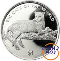 Сьерра-Леоне 1 доллар 2001 г.  Большие кошки /Пантера/