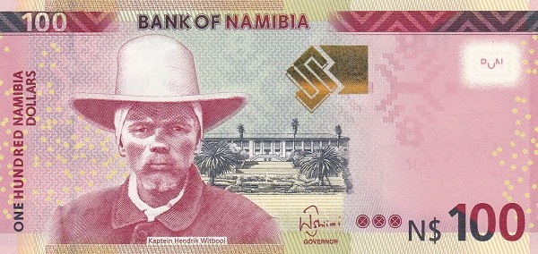 Намибия 100 долларов 2018 Ориксы (Сернобыки) UNC / коллекционная купюра