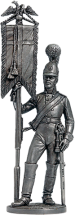 Эстандарт-юнкер Кавалергардского полка со штандартом. Россия, 1805-08 гг. (95мм)