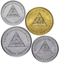 Никарагуа Набор из 4 монет 2014-2015