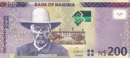 Намибия 200 долларов 2018 г  Чалая антилопа  UNC   
