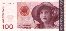 Норвегия 100 крон 2006 г  /Оперная певица Кирстен Флагстад/  UNC 