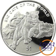 Сьерра-Леоне 1 доллар 2001 г.  Большие кошки /Ягуар/