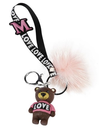 Брелок мишка LOVE/брелок для сумки/брелок для ключей/подарок на день Святого Валентина (коричневый) 