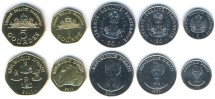 Гаити Набор из 5 монет 1995-2011 г.