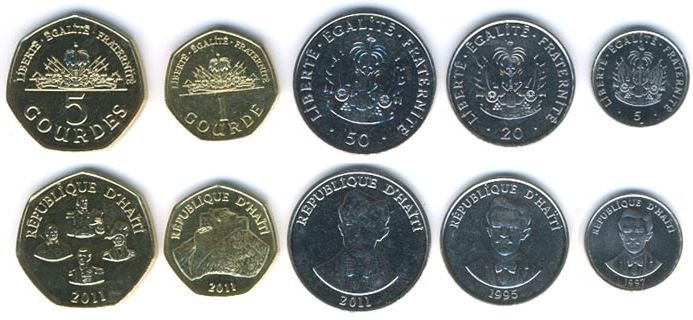 Гаити Набор из 5 монет 1995-2011 г.