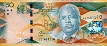 Барбадос 50 долларов 2013 г.  /Площадь независимости со статуей Эррола Барроу в Бриджтауне/  UNC    