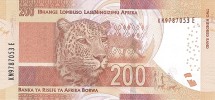 Южная Африка 200 рандов 2013-2016 Леопард  UNC / коллекционная купюра       