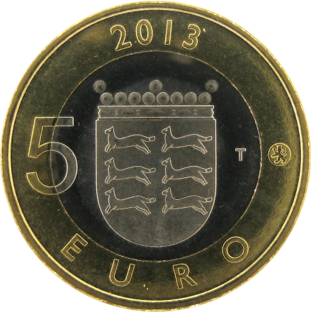 Финляндия 5 евро 2013 Здания Остроботнии UNC / коллекционная монета