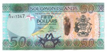 Соломоновы острова 50 долларов 2017 Ящерицы Гекконы  UNC / коллекционная купюра  