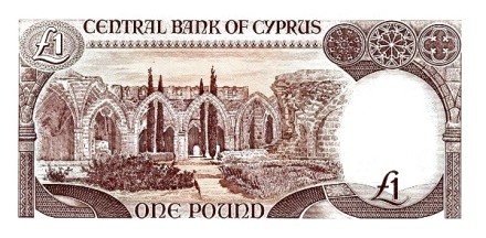Кипр 1 фунт 1995 г. Нимфа Акме. Аббатство Беллапаис UNC
