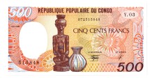 Конго 500 франков 1990  Резьба по дереву  UNC