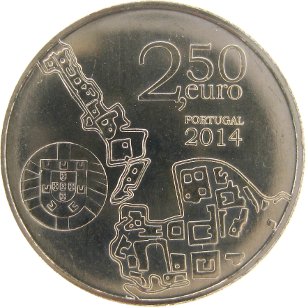 Португалия 2,5 евро 2014 г. Университет Коимбра   
