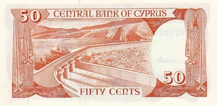 Кипр 1/2 фунта 1989 Дамба Гермасойя Беллапаис UNC