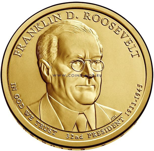 США Франклин Рузвельт 1 доллар 2014 г.   D